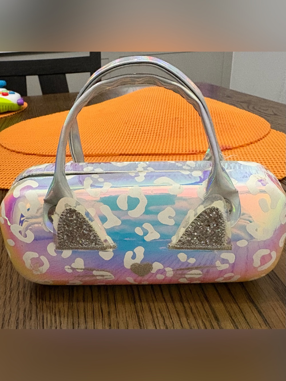 Cat Eyeglasses Case, Holographic Leopard-print Case w/Handles,
Children's Place
